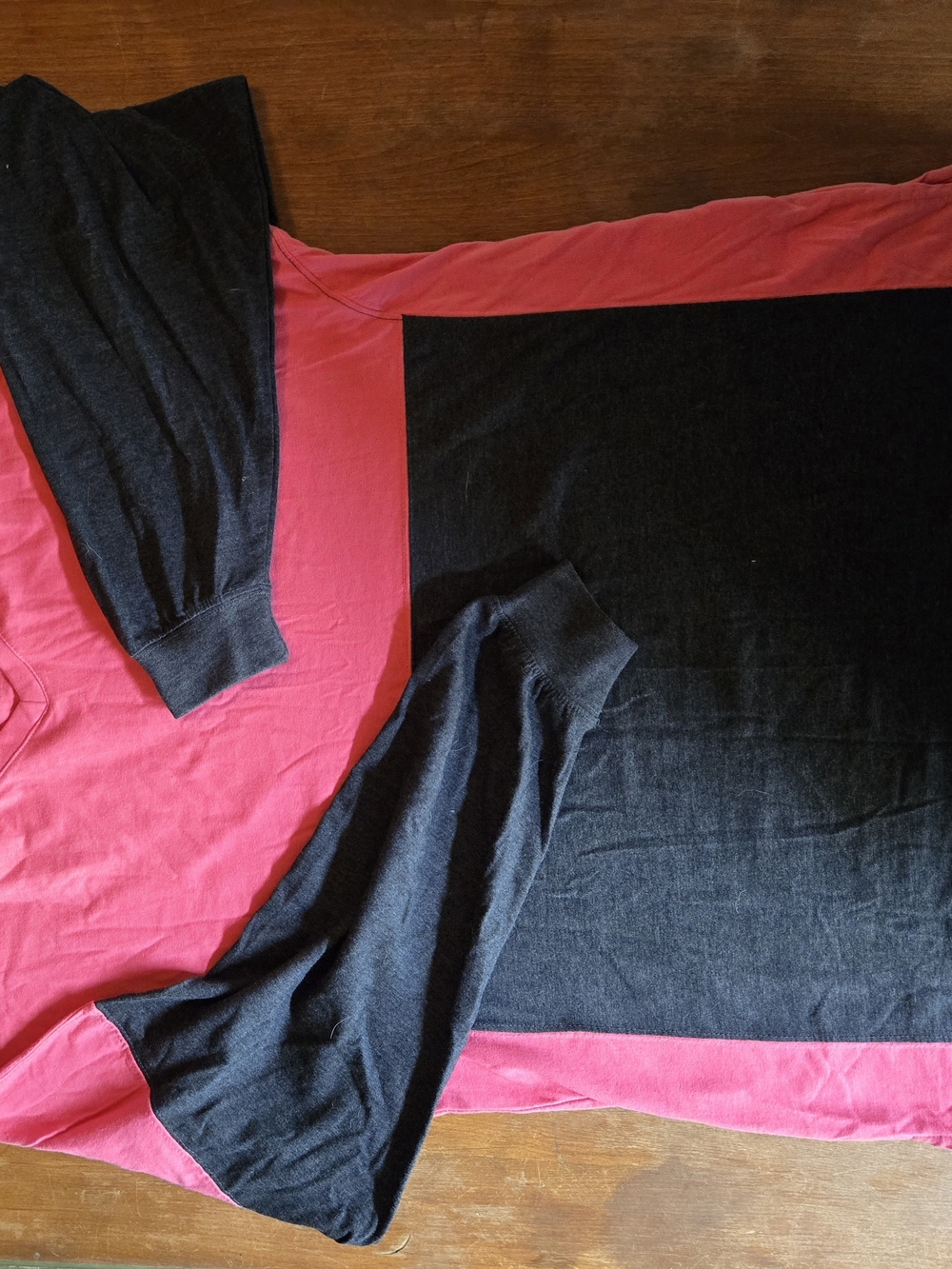 Two-Tone Pink and Black Pajama